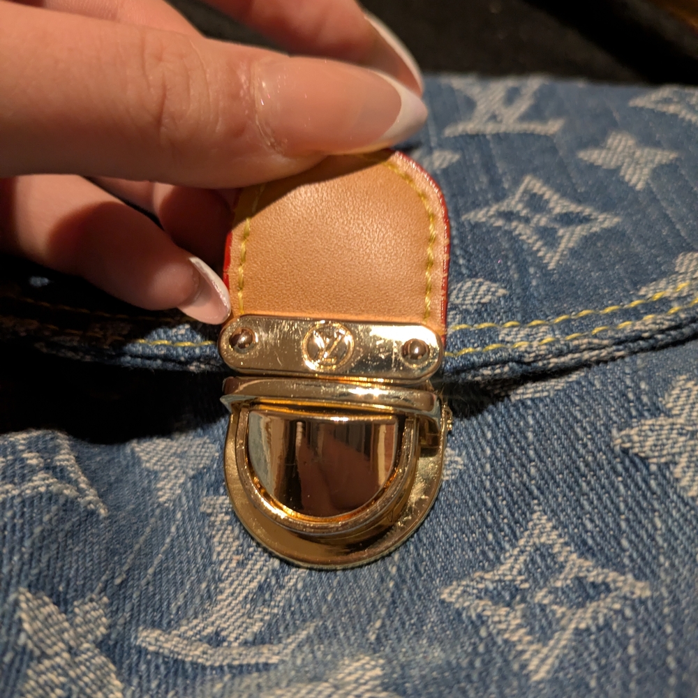 Louis Vuitton Denim Monogram Shoulder Bag - Blue - Picture 4 of 12